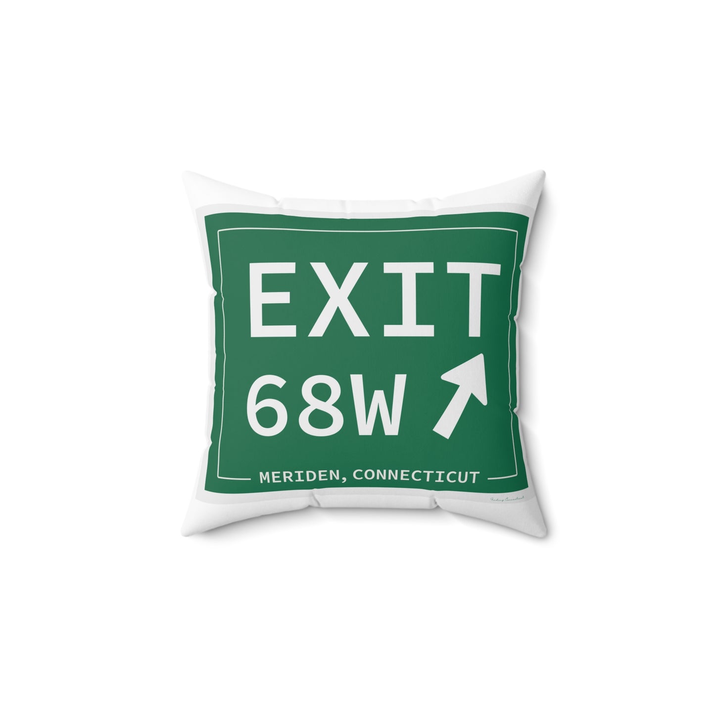 Vintage Exit 68W WCP Sign Spun Polyester Square Pillow