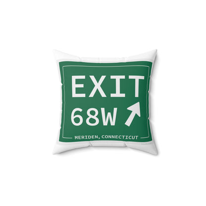 Vintage Exit 68W WCP Sign Spun Polyester Square Pillow