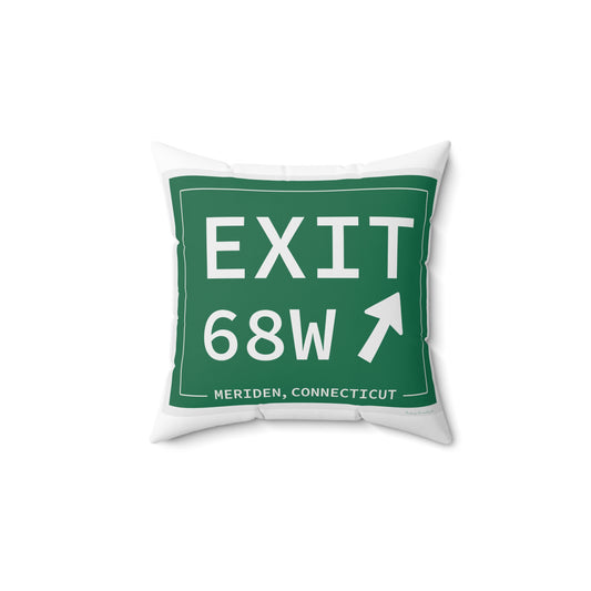 Vintage Exit 68W WCP Sign Spun Polyester Square Pillow
