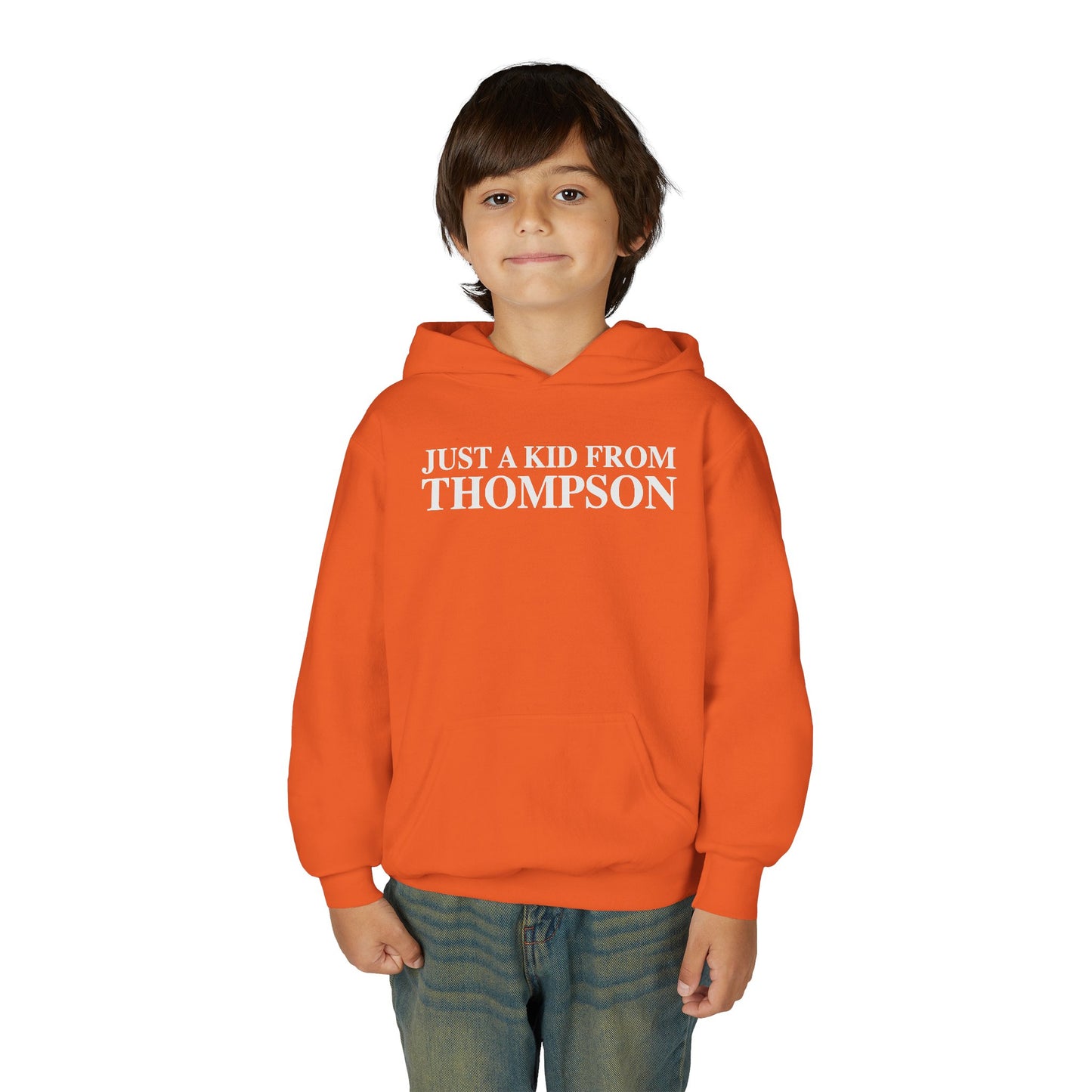 Just a kid from Thompson Youth Heavy Blend Hooded Sweatshirt