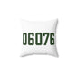 06076 Union Connecticut Zip Code Spun Polyester Square Pillow