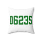 06235 Chaplin Connecticut Zip Code Spun Polyester Square Pillow