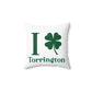 I Clover Torrington Spun Polyester Square Pillow