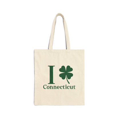 I Clover Connecticut Cotton Canvas Tote Bag