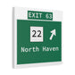 Vintage WCP Exit 63 Sign Matte Canvas, Stretched, 1.25"