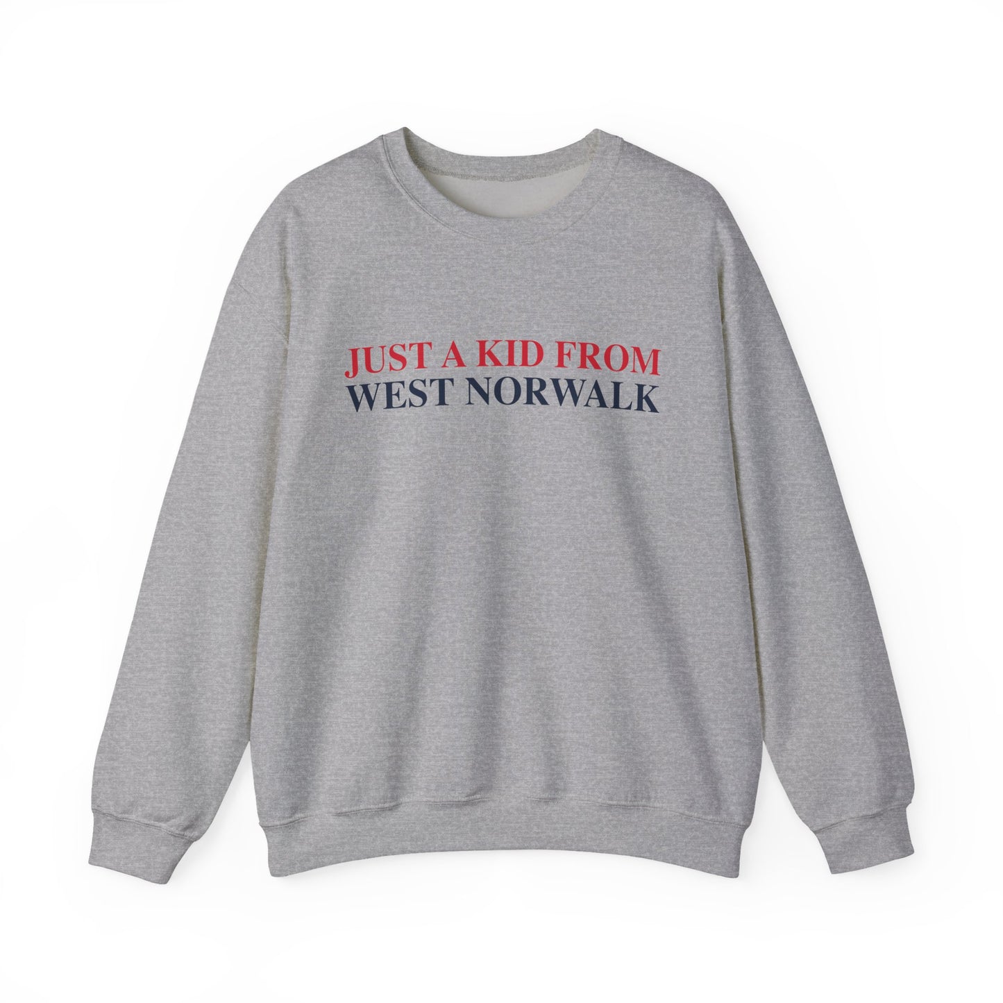Just a kid from West Norwalk Unisex Heavy Blend™ Crewneck Sweatshirt