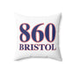 860 Bristol Red, White & Blue Spun Polyester Square Pillow