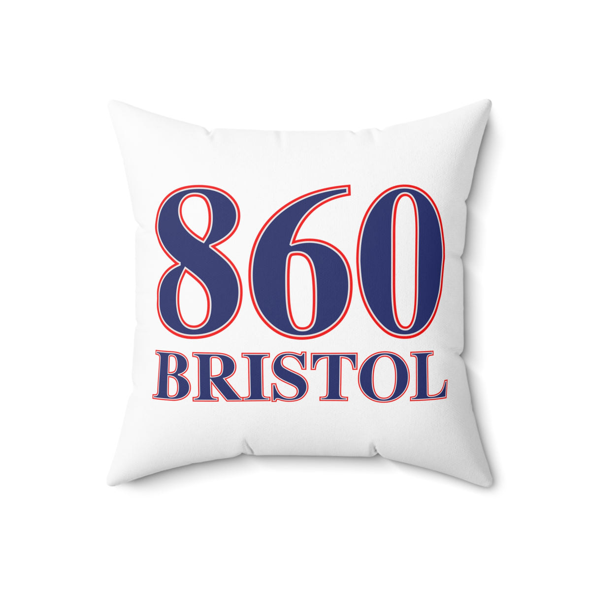 860 Bristol Red, White & Blue Spun Polyester Square Pillow
