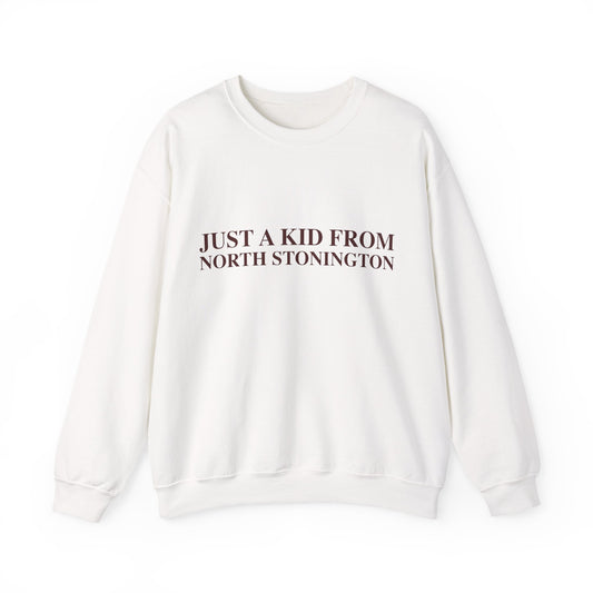 Just a kid from North Stonington Unisex Heavy Blend™ Crewneck Sweatshirt