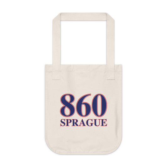860 Sprague Red, White & Blue Organic Canvas Tote Bag