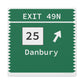 Vintage Merritt Parkway Exit 49N Sign Matte Canvas, Stretched, 1.25"
