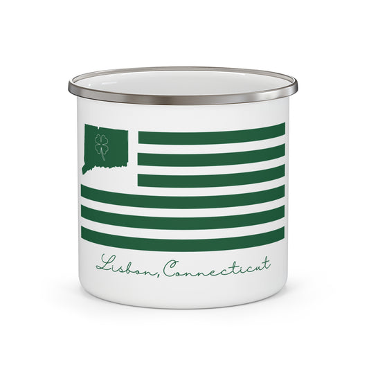Lisbon Connecticut St. Patrick’s Day Flag Enamel Camping Mug