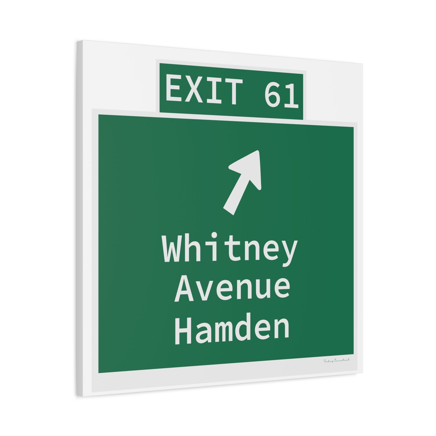 Vintage WCP Exit 61 Sign Matte Canvas, Stretched, 1.25"