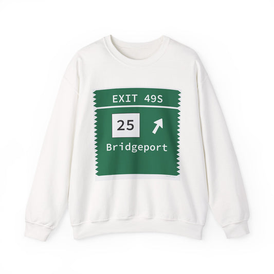 Vintage Merritt Parkway Exit 49S Sign Unisex Heavy Blend™ Crewneck Sweatshirt