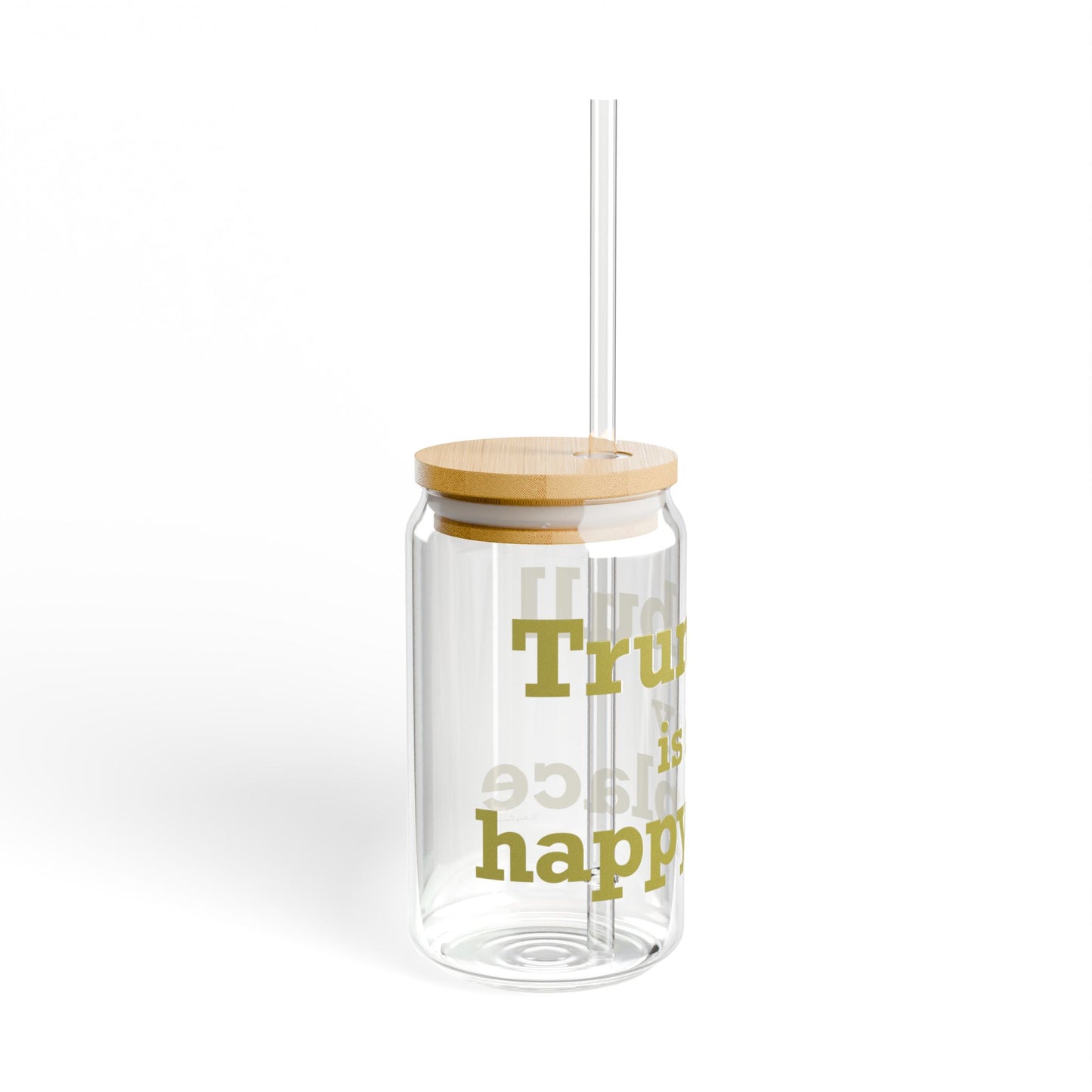 Trumbull Is My Happy Place Sipper Glass, 16oz