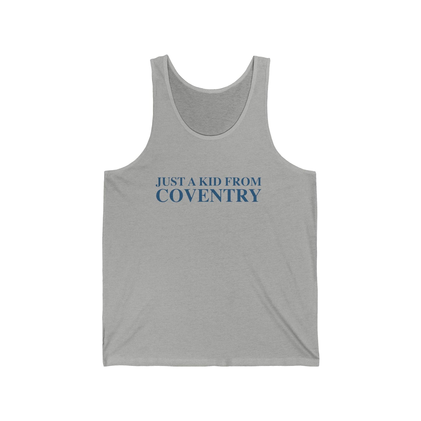 Just a kid from Coventry Unisex Jersey Tank Top