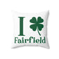 I Clover Fairfield Spun Polyester Square Pillow