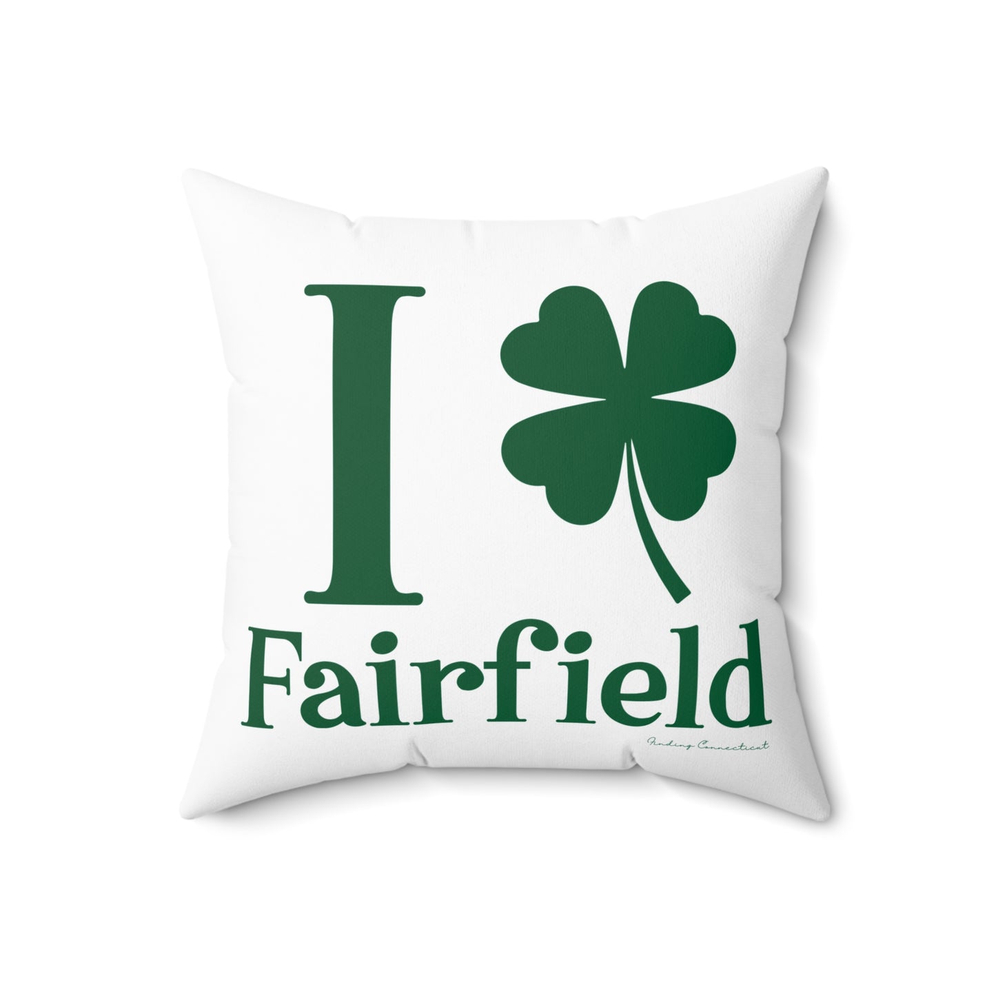 I Clover Fairfield Spun Polyester Square Pillow