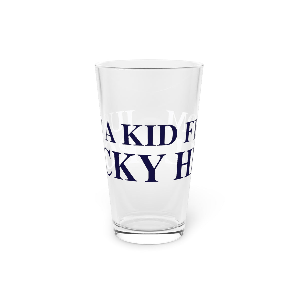 Just a kid from Rocky Hill Pint Glass, 16oz