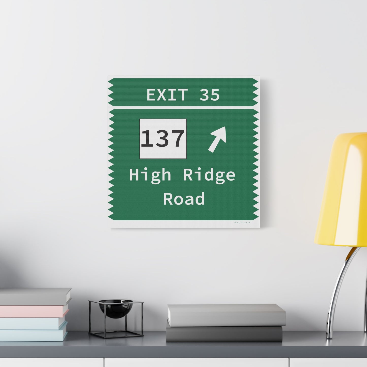 Vintage Merritt Parkway Exit 35 Sign Matte Canvas, Stretched, 1.25"