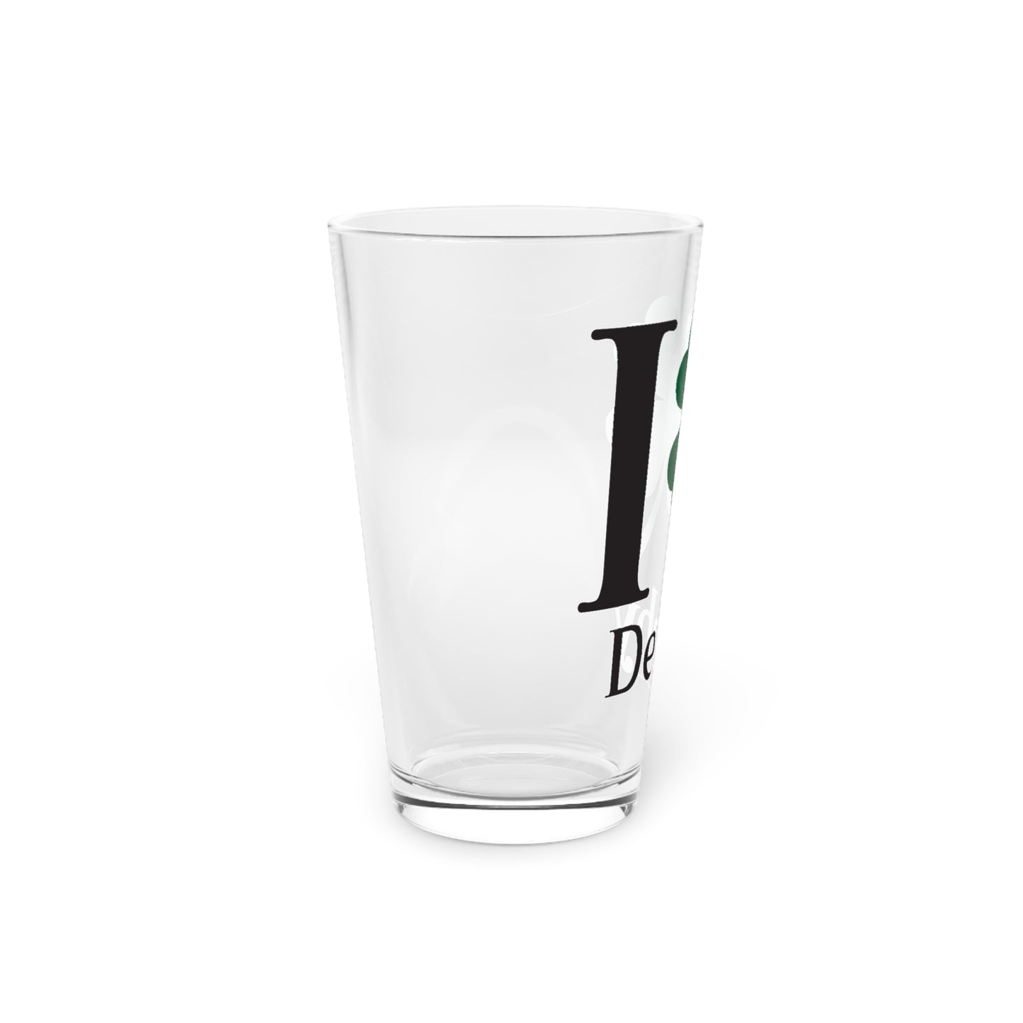 I Clover Derby Pint Glass, 16oz