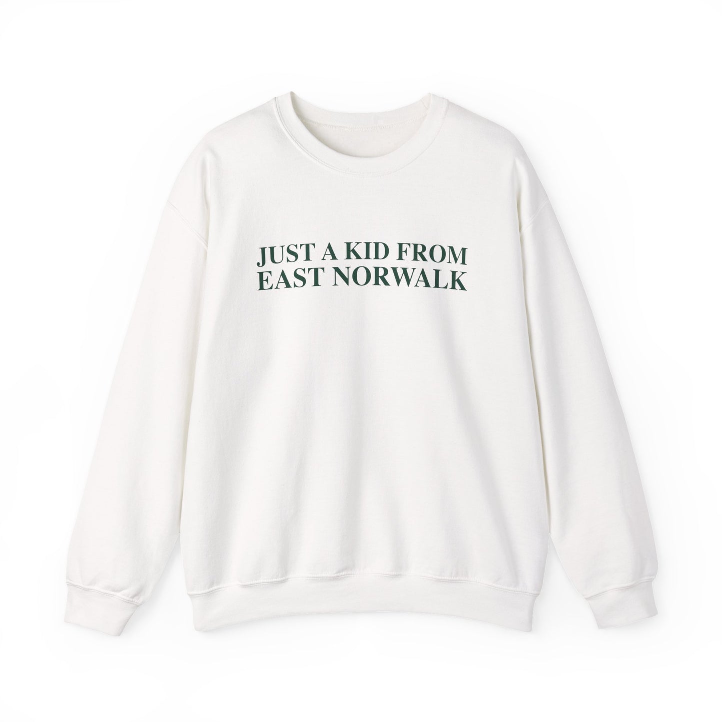 Just a kid from East Norwalk Unisex Heavy Blend™ Crewneck Sweatshirt