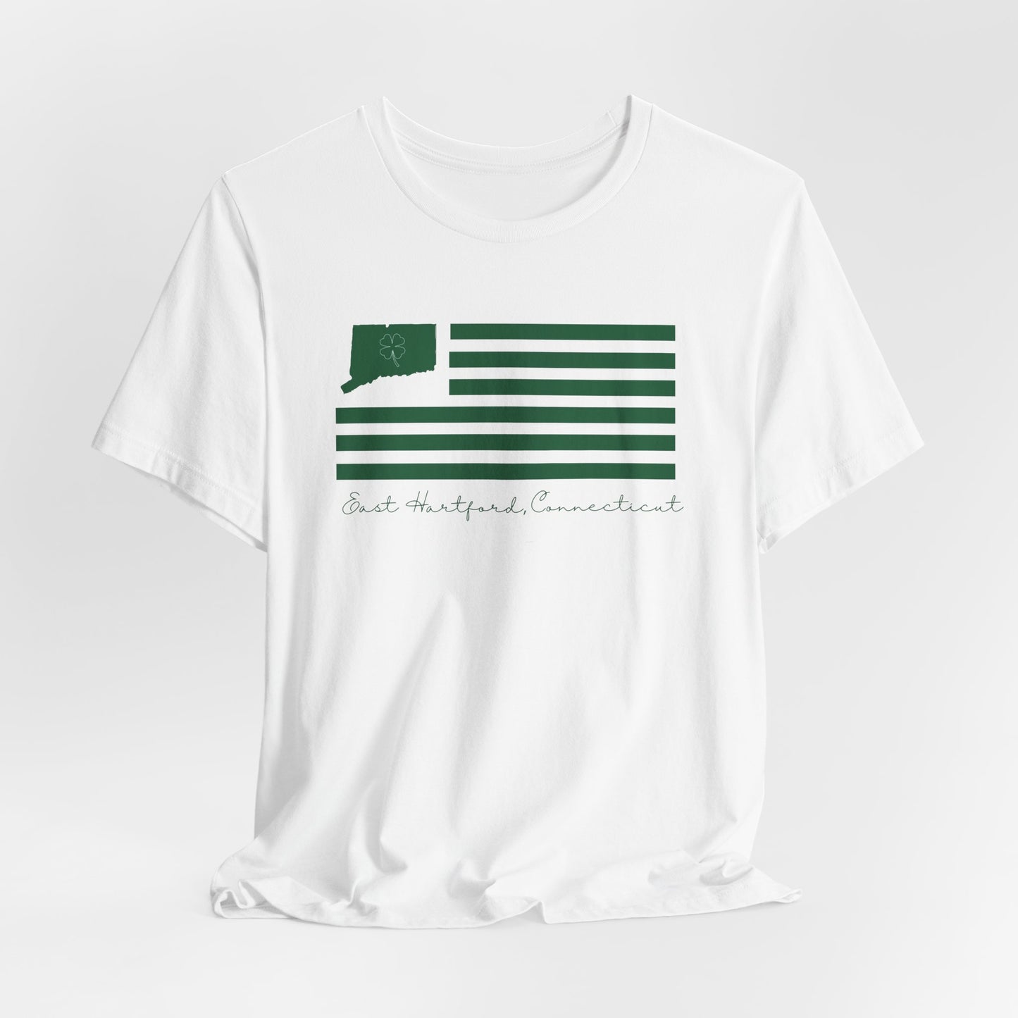 East Hartford Connecticut St Patrick’s Day Flag Unisex Jersey Short Sleeve T-Shirt