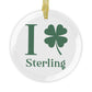 I Clover Sterling Glass Ornaments