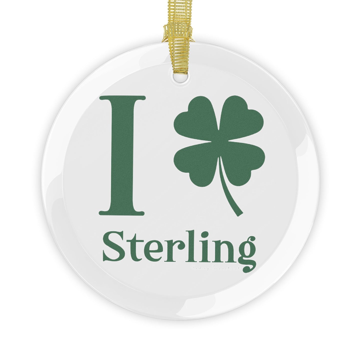 I Clover Sterling Glass Ornaments