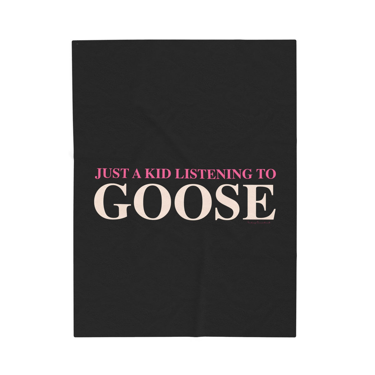 Copy of Just a kid listening to Goose  - Peach & Pink Velveteen Plush Blanket
