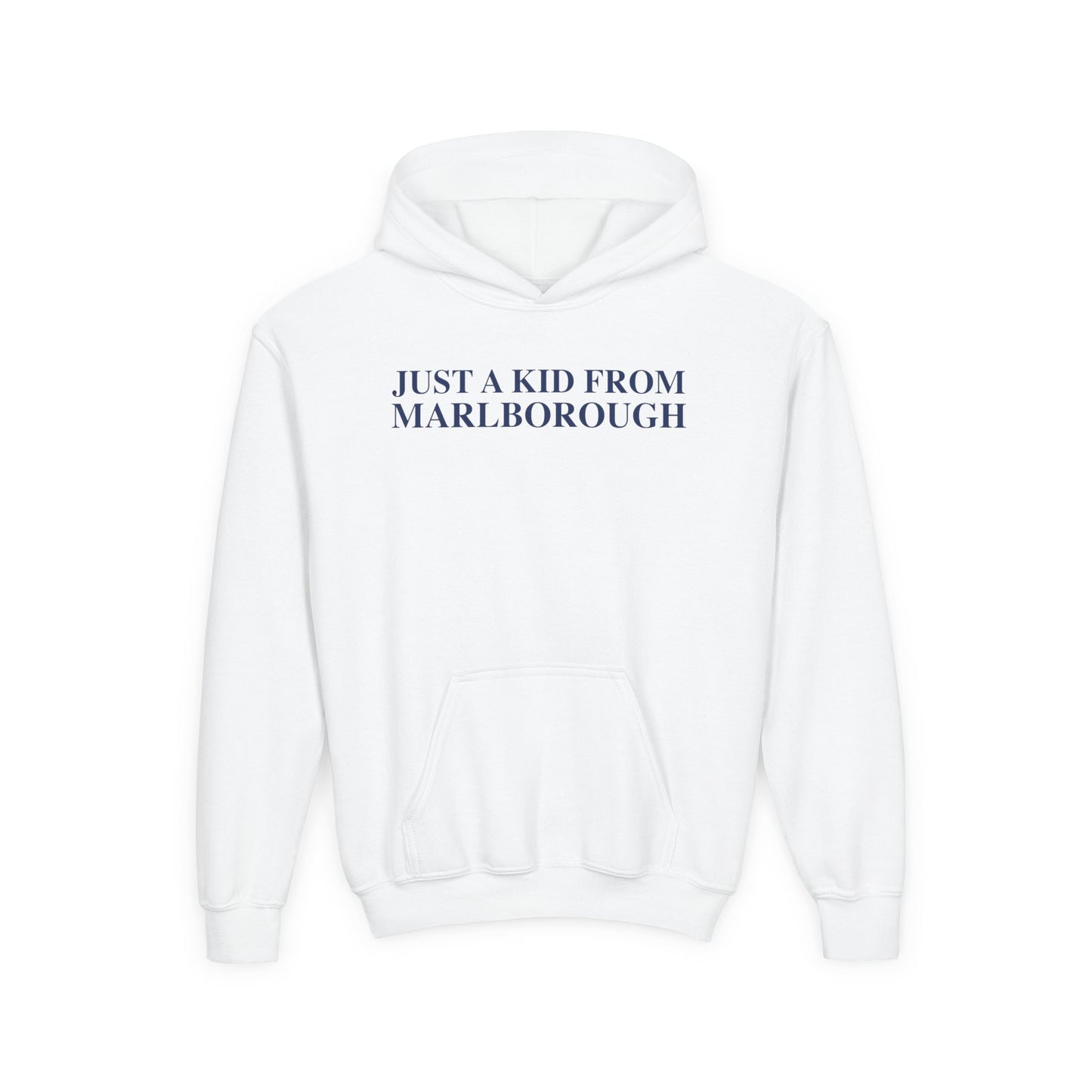 Just a kid from Marlborough Youth Heavy Blend Hooded Sweatshirt