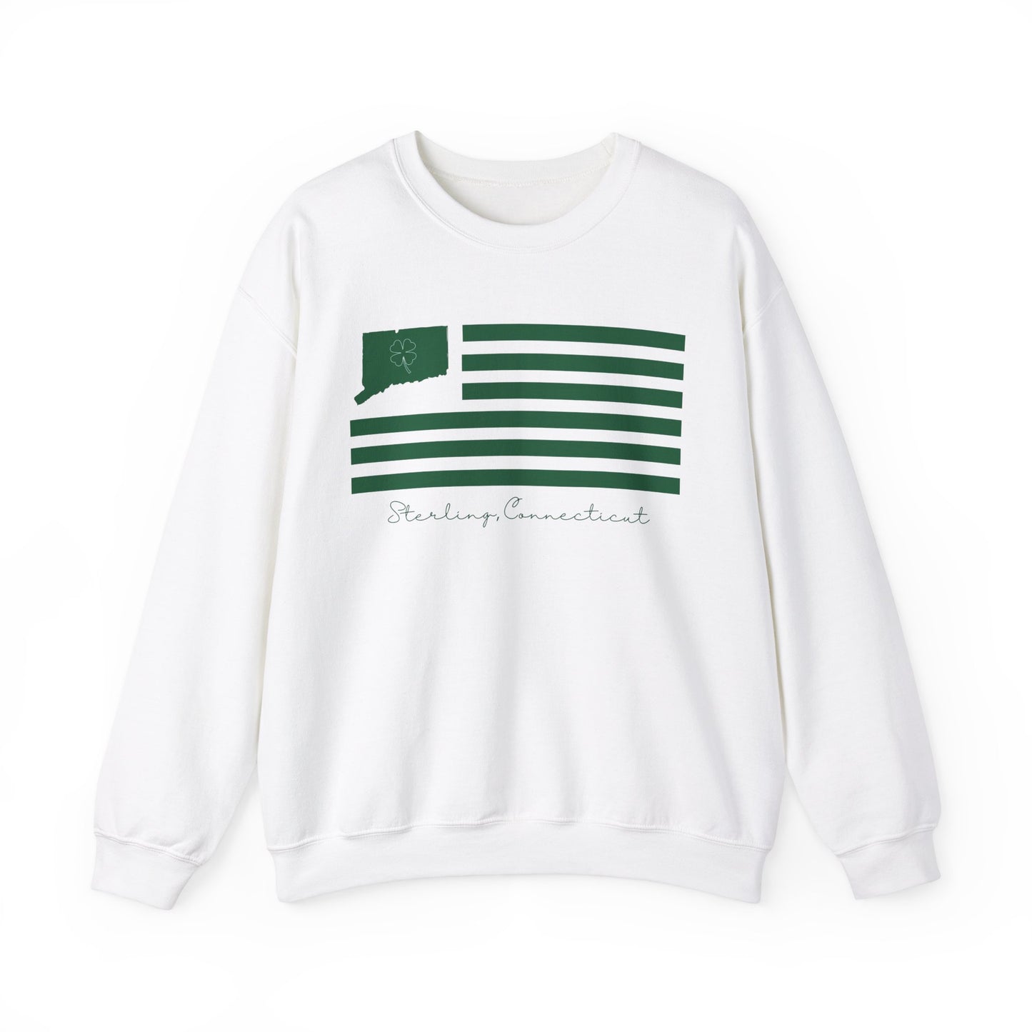 Sterling Connecticut St. Patrick’s Day Flag Unisex Heavy Blend™ Crewneck Sweatshirt