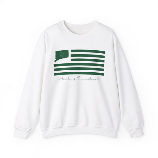 Sterling Connecticut St. Patrick’s Day Flag Unisex Heavy Blend™ Crewneck Sweatshirt