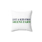 Just a kid from Greens Farms Spun Polyester Square Pillow