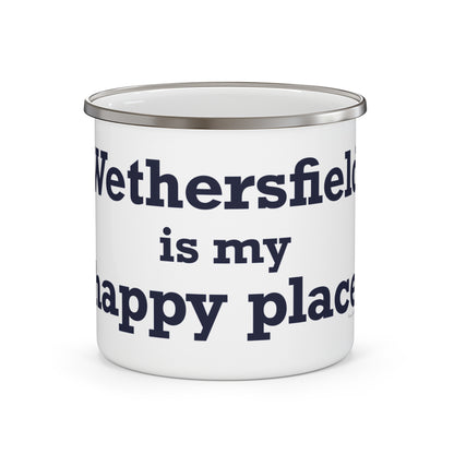 Wethersfield is My Happy Place Enamel Camping Mug