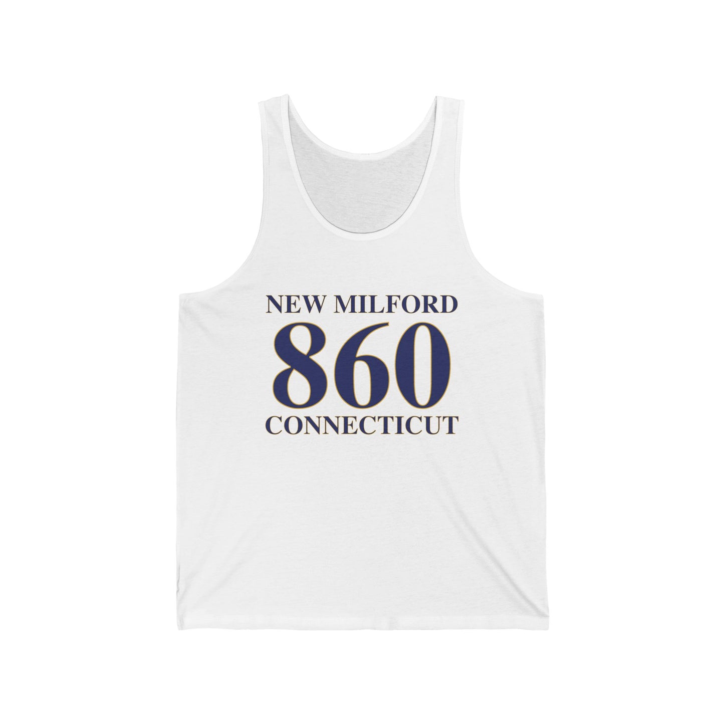 New Milford 860 Connecticut Unisex Jersey Tank