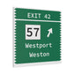 Vintage Merritt Parkway Exit 42 Sign Matte Canvas, Stretched, 1.25"