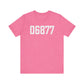 06877 Ridgefield CT Zip Code Unisex Jersey Short Sleeve T-Shirt