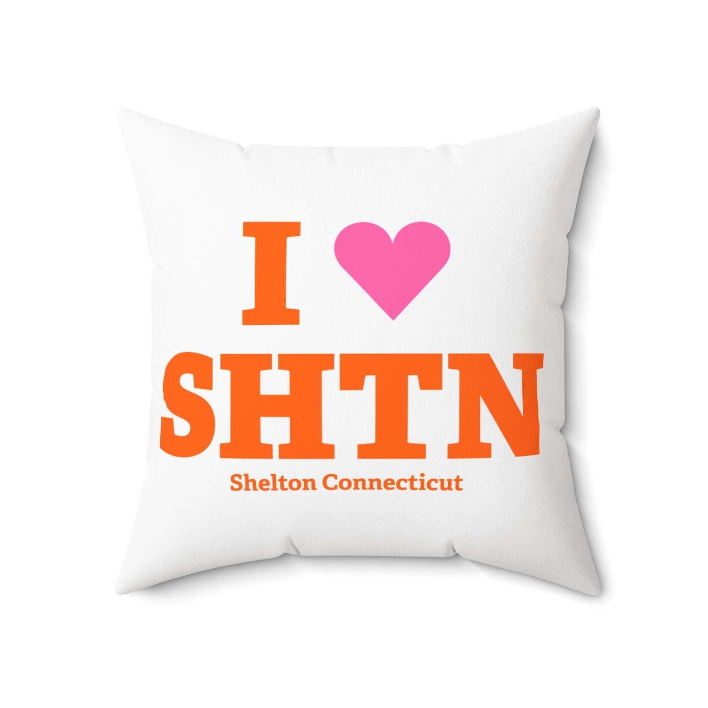 I Heart SHTN Spun Polyester Square Pillow