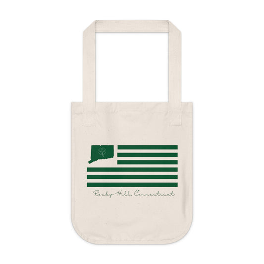 Rocky Hill Connecticut St. Patrick’s Day Flag Organic Canvas Tote Bag