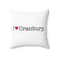 I Heart Cranbury. Spun Polyester Square Pillow