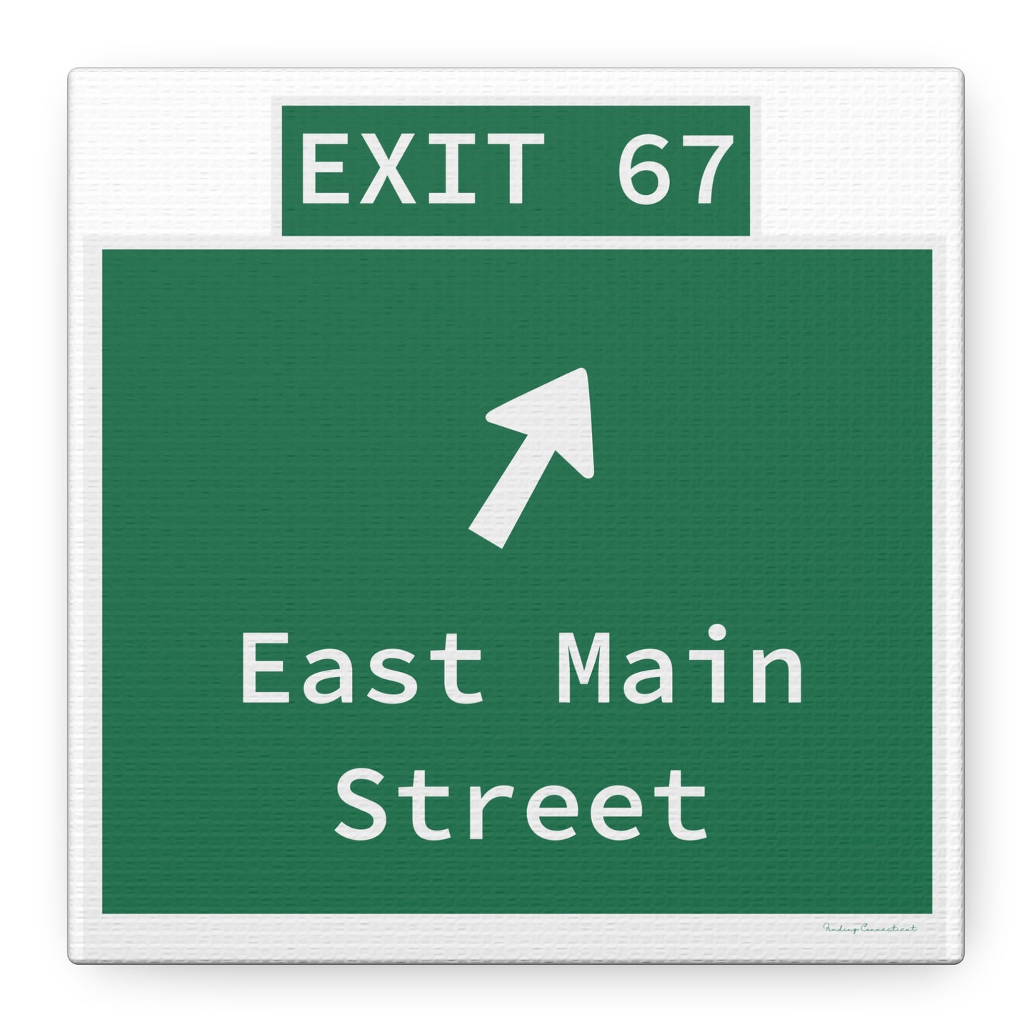 Vintage WCP Exit 67 Sign Matte Canvas, Stretched, 1.25"