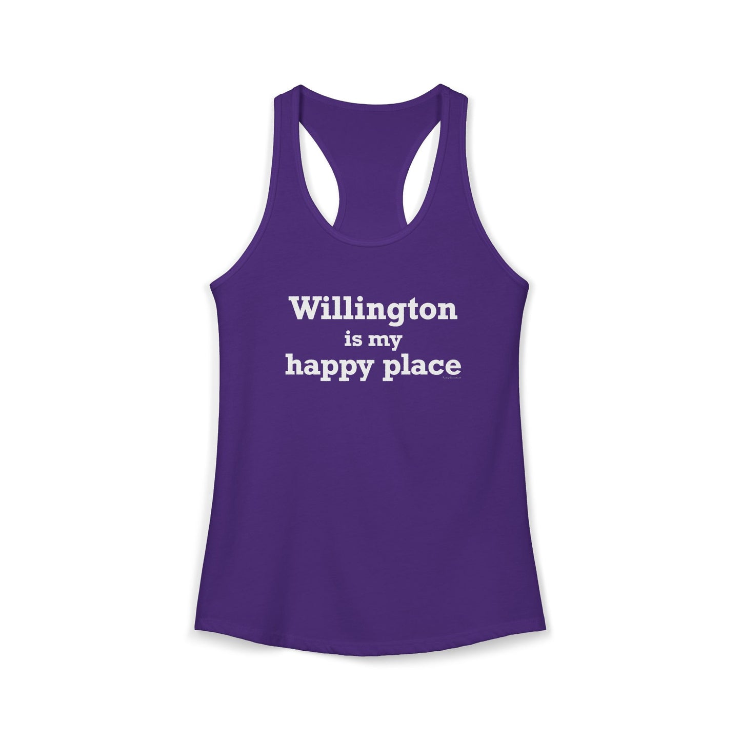 Willington is My Happy Place Women's Ideal Racerback Tank Top