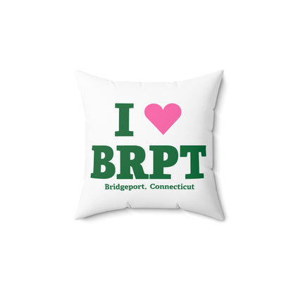 I Heart BRPT Spun Polyester Square Pillow