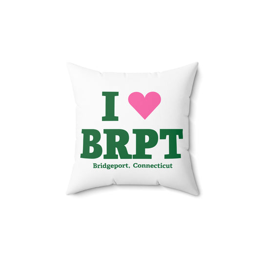 I Heart BRPT Spun Polyester Square Pillow