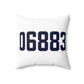 06883 Weston Connecticut Zip Code Spun Polyester Square Pillow
