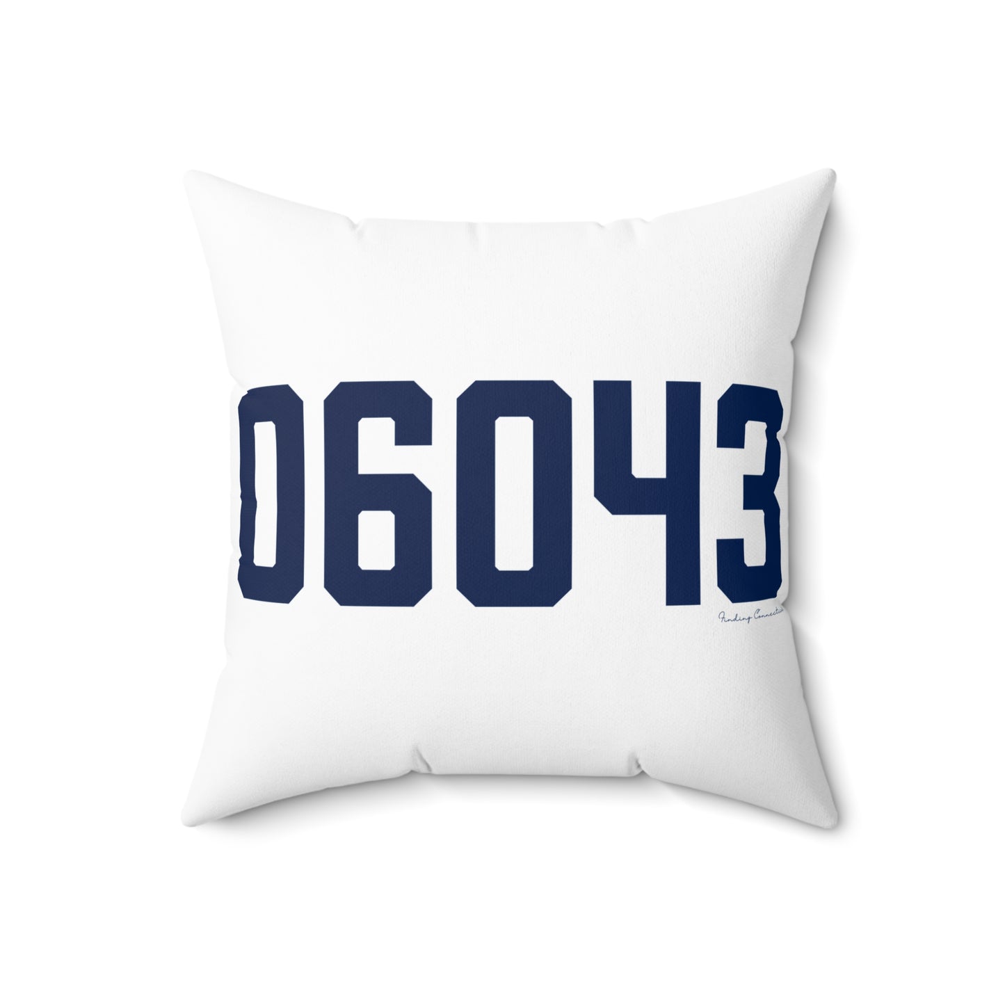 06043 Bolton Connecticut Zip Code Spun Polyester Square Pillow