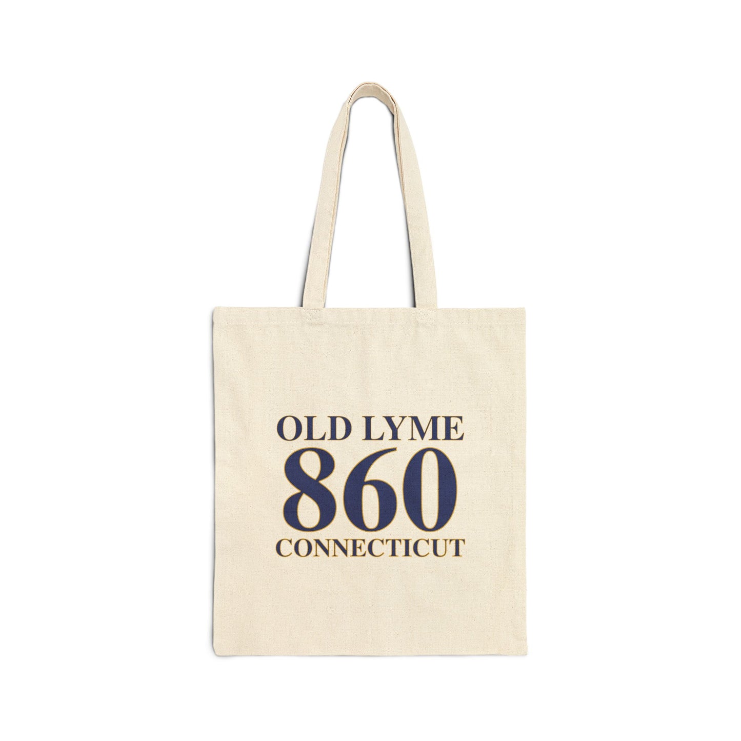 Old Lyme 860 Connecticut Cotton Canvas Tote Bag