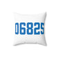 06825 Fairfield Connecticut Zip Code Spun Polyester Square Pillow