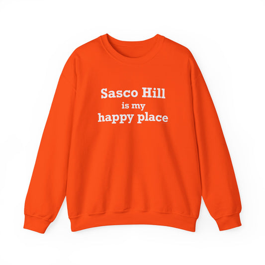 Sasco Hill is My Happy Place Unisex Heavy Blend™ Crewneck Sweatshirt